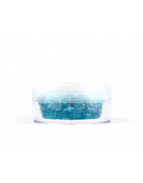 Konfetti drobne hologram mini - niebieskie opalizujące
