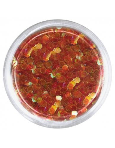 Konfetti drobne hologram mini - czerwone opalizujące