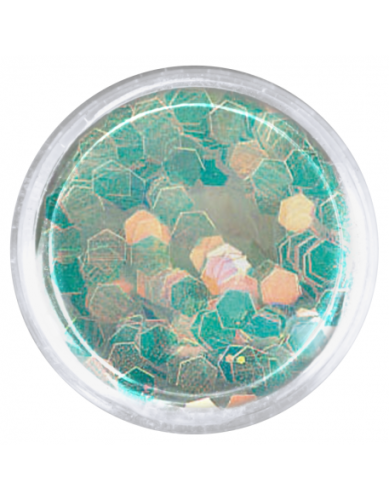 Konfetti hologram mini - białe opalizujące na niebiesko