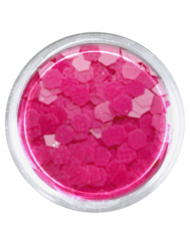 Konfetti hologram mini - neonowy róż opalizujący