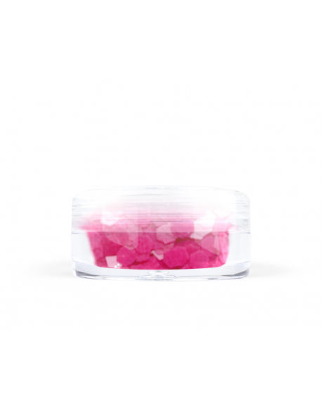 Konfetti hologram mini - neonowy róż opalizujący