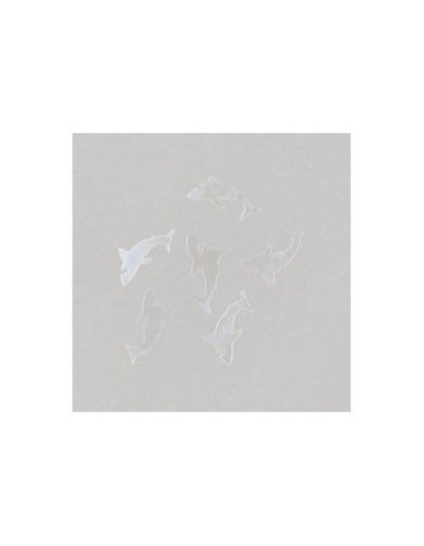 Ozdoby z muszelek 20szt. wzór nr 02 - białe opalizujące