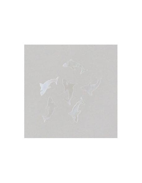 Ozdoby z muszelek 20szt. wzór nr 02 - białe opalizujące