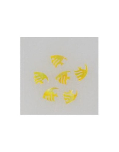 Ozdoby z muszelek 20szt. wzór nr 04 - żółte opalizujące