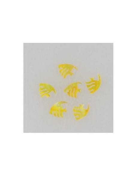 Ozdoby z muszelek 20szt. wzór nr 04 - żółte opalizujące