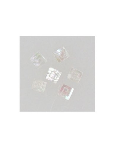 Ozdoby z muszelek 20szt. wzór nr 05 - białe opalizujące