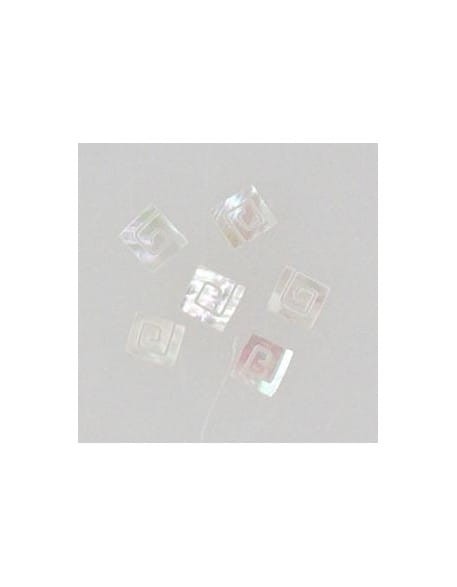 Ozdoby z muszelek 20szt. wzór nr 05 - białe opalizujące