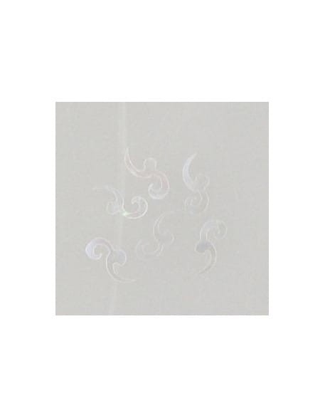 Ozdoby z muszelek 20szt. wzór nr 06 - białe opalizujące