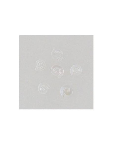 Ozdoby z muszelek 20szt. wzór nr 01 - białe opalizujące