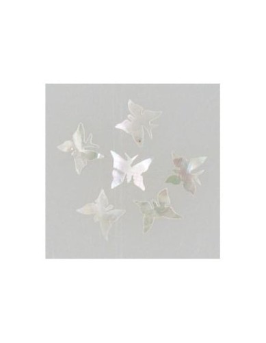 Ozdoby z muszelek 20szt. wzór nr 08 - białe opalizujące