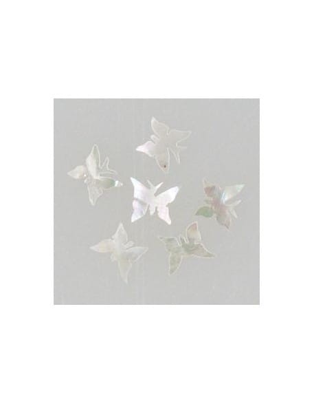 Ozdoby z muszelek 20szt. wzór nr 08 - białe opalizujące