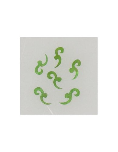 Ozdoby z muszelek 20szt. wzór nr 06 - jasno zielone opalizujące