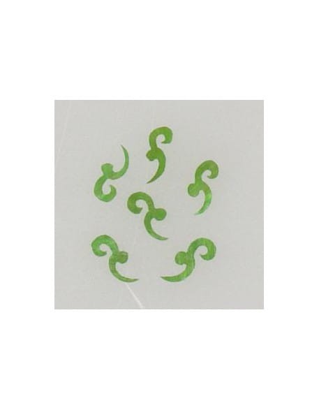 Ozdoby z muszelek 20szt. wzór nr 06 - jasno zielone opalizujące