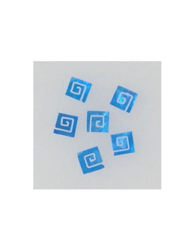 Ozdoby z muszelek 20szt. wzór nr 05 - niebieskie opalizujące