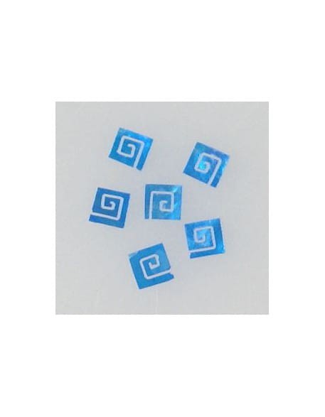 Ozdoby z muszelek 20szt. wzór nr 05 - niebieskie opalizujące