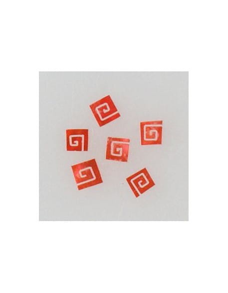 Ozdoby z muszelek 20szt. wzór nr 05 - czerwone opalizujące