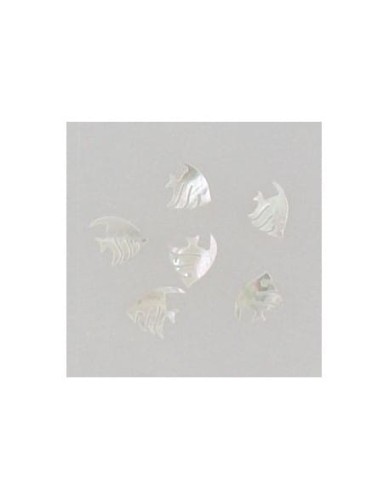 Ozdoby z muszelek 20szt. wzór nr 04 - białe perłowe opalizujące