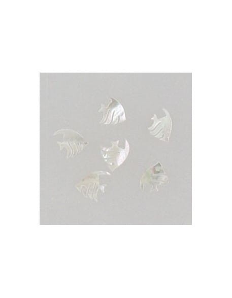 Ozdoby z muszelek 20szt. wzór nr 04 - białe perłowe opalizujące