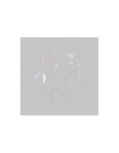 Ozdoby z muszelek 20szt. wzór nr 07 - białe opalizujące