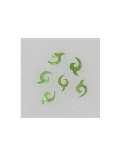 Ozdoby z muszelek 20szt. wzór nr 07 - zielone opalizujące