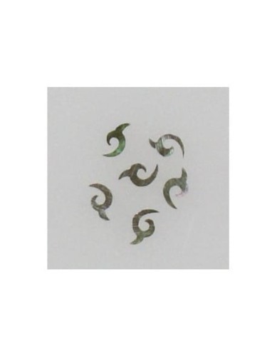 Ozdoby z muszelek 20szt. wzór nr 07 - czarne opalizujące