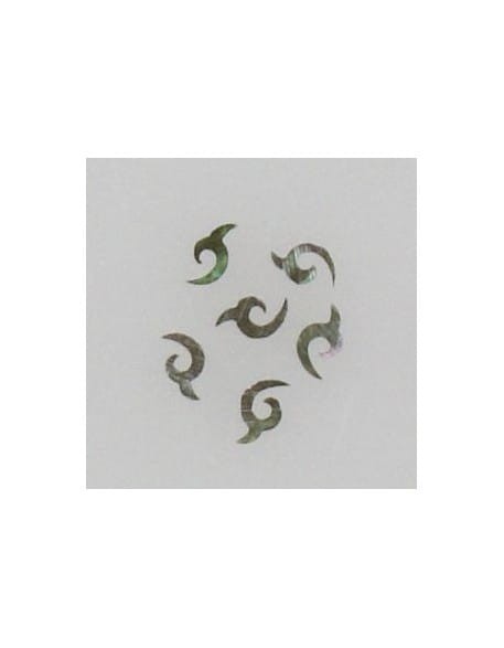 Ozdoby z muszelek 20szt. wzór nr 07 - czarne opalizujące