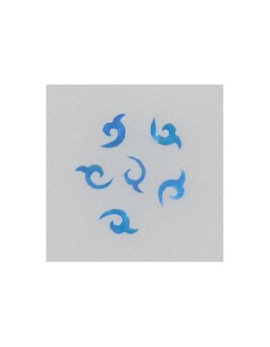 Ozdoby z muszelek 20szt. wzór nr 07 - niebieskie opalizujące