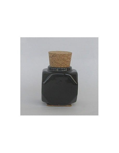 Naczynko porcelanowe z korkiem - czarne