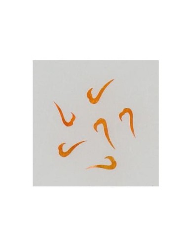 Ozdoby z muszelek 20szt. wzór nr 09 - pomarańczowe opalizujące