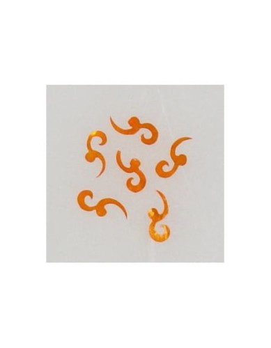 Ozdoby z muszelek 20szt. wzór nr 06 - pomarańczowe opalizujące