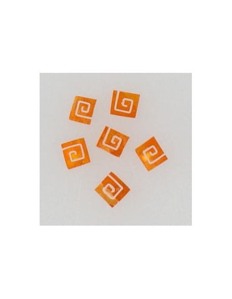 Ozdoby z muszelek 20szt. wzór nr 05 - pomarańczowe opalizujące