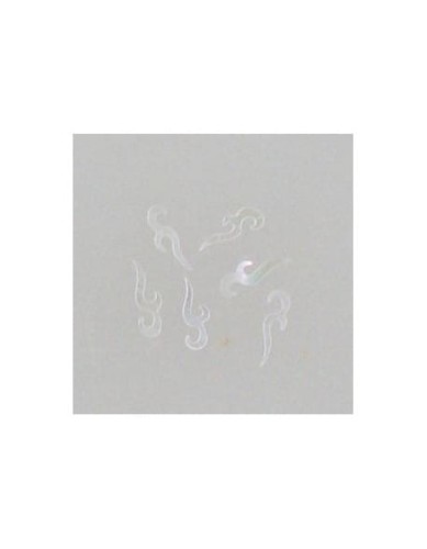 Ozdoby z muszelek 20szt. wzór nr 13 - białe opalizujące