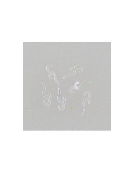 Ozdoby z muszelek 20szt. wzór nr 13 - białe opalizujące