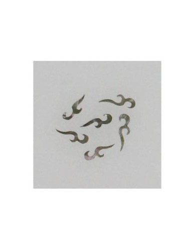 Ozdoby z muszelek 20szt. wzór nr 13 - czarne opalizujące