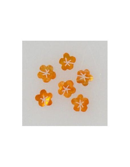 Ozdoby z muszelek 20szt. wzór nr 12 - pomarańczowe opalizujące