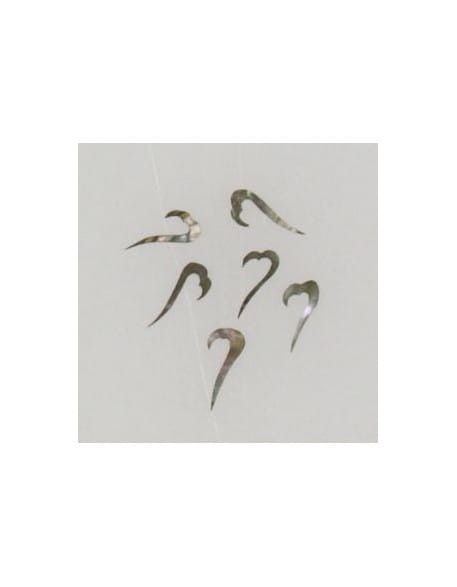 Ozdoby z muszelek 20szt. wzór nr 09 - czarne opalizujące