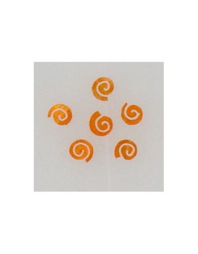 Ozdoby z muszelek 20szt. wzór nr 01 - pomarańczowe opalizujące