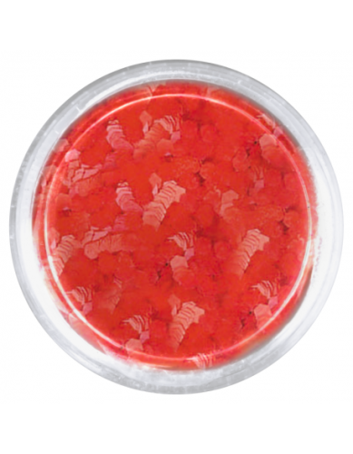 Konfetti drobne hologram mini - neonowy czerwony