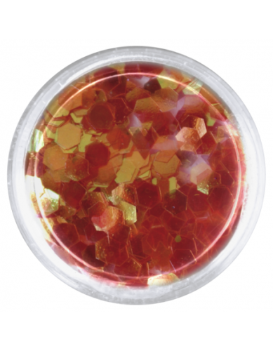 Konfetti hologram mini - czerwone opalizujące