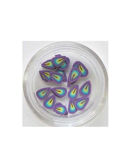Ozdoby gumowe (FIMO)  25szt - pawie oczka nr 25