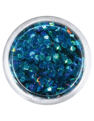 Konfetti brokat hologram - niebieski metaliczny opalizujący