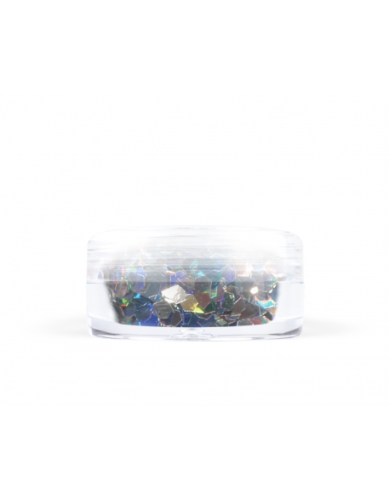 Konfetti brokat hologram - srebrny opalizujący