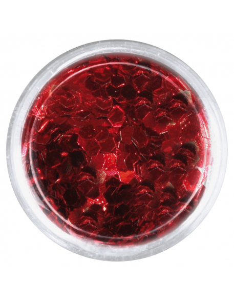 Konfetti brokat hologram - czerwony opalizujący