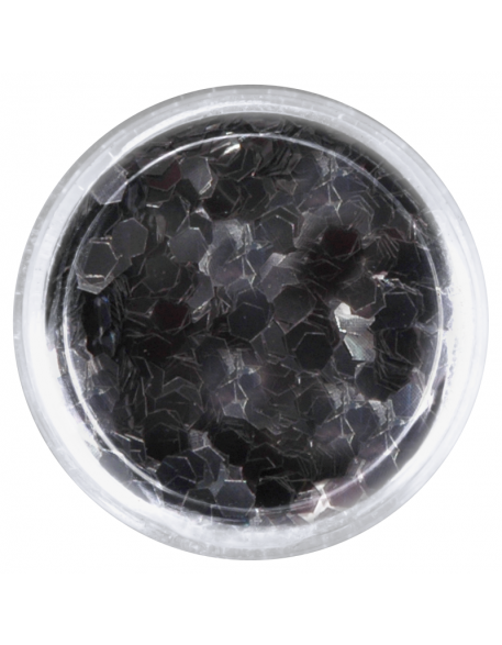 Konfetti brokat hologram - czarny opalizujący