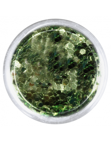 Konfetti brokat hologram - zielony metaliczny opalizujący