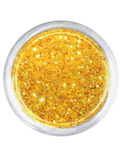Konfetti brokat hologram - żółty opalizujący