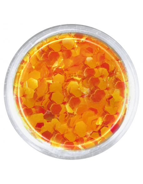 Konfetti brokat hologram - neonowy pomarańcz opalizujący