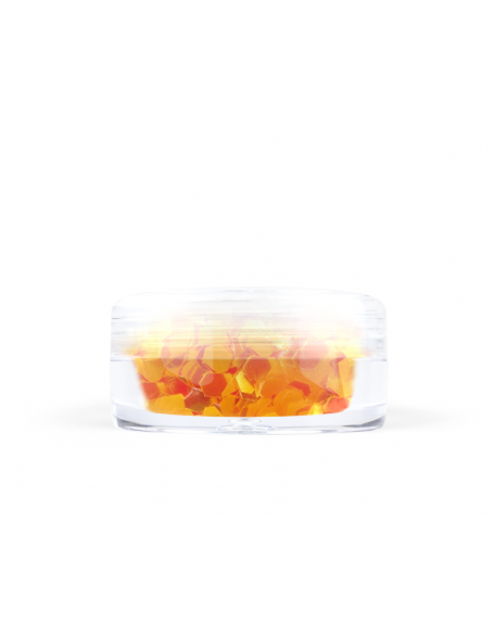 Konfetti brokat hologram - neonowy pomarańcz opalizujący