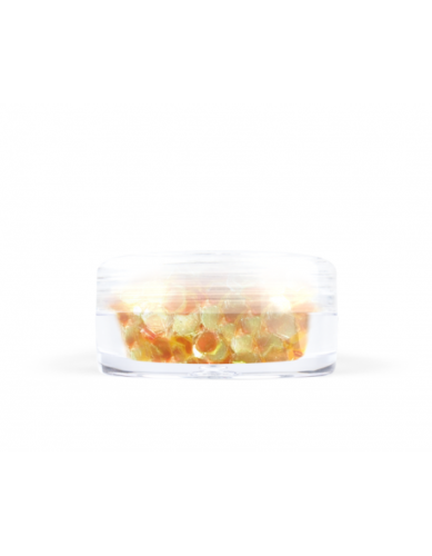 Konfetti brokat hologram - żółty opalizujący