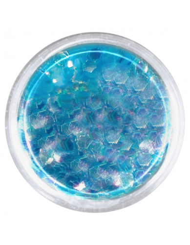 Konfetti brokat hologram - niebieski opalizujący